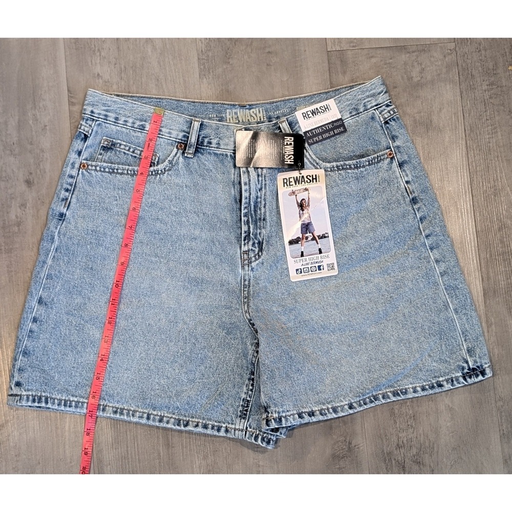 REWASH New York High Rise A-Line Bermuda Shorts Size 13 Women's Denim